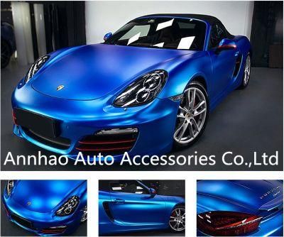 Car Decal Sticker Matte Chrome Accessories Blue Car Wrap Vinyl