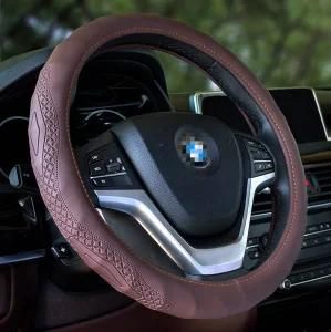 Brown 37cm-38cm Car-Styling Sport Auto Steering Wheel Covers Anti-Slip