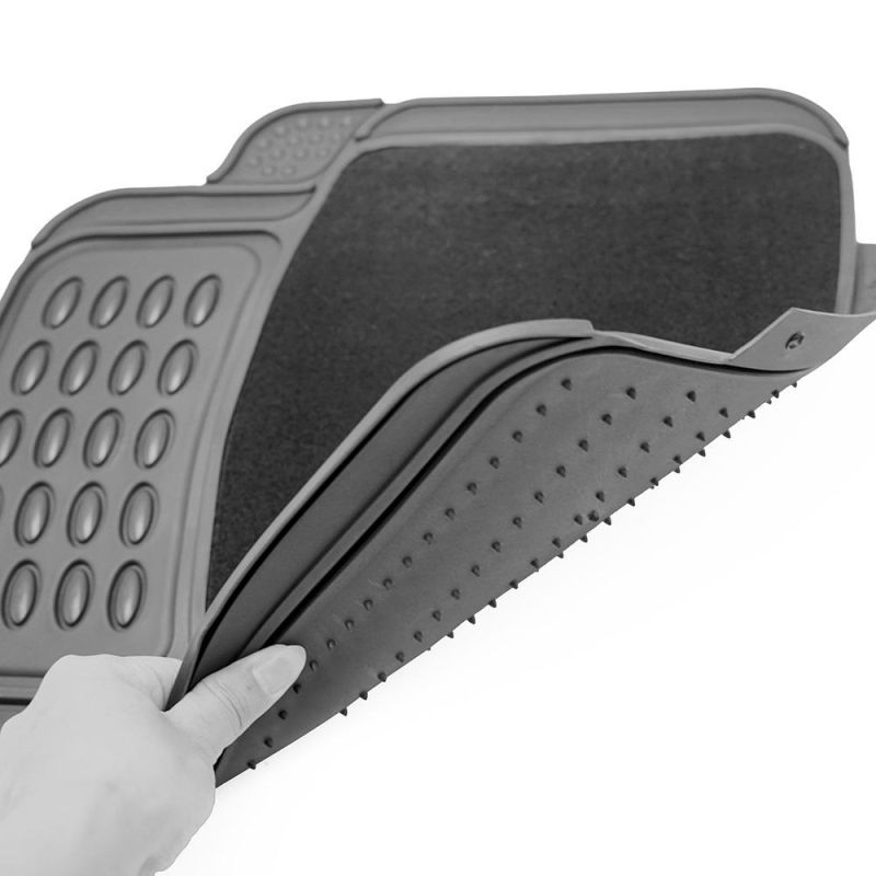 Car Floor Mats - All-Weather, Non-Slip, Odorless Rubber - Universal Fit Best for Car SUV Truck Van, Heavy Duty
