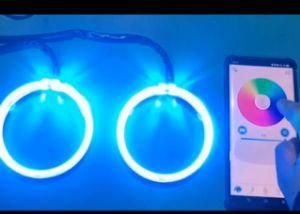 Halo Ring Light RGB Mobile APP Control Crystal Clear LED Angel Eyes Lighting for Auto Tuning 80mm 95 mm 100mm 105mm LED Car Lamp