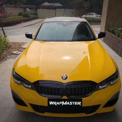Tsautop 1.52*18m Sunflower Yellow Super Glossy Crystal Wrapping PVC Film Car Wrap