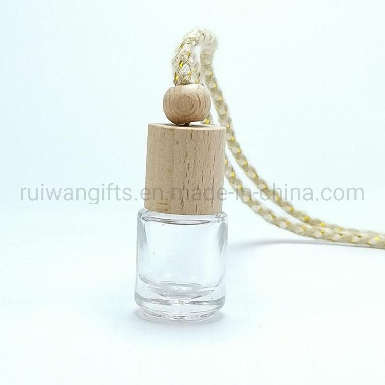 5ml Round Glass Bottle Air Freshener with Wood Cap and Cord