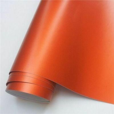 Satin Matte Orange Vinyl Film Car Sticker Decal Bubble Free