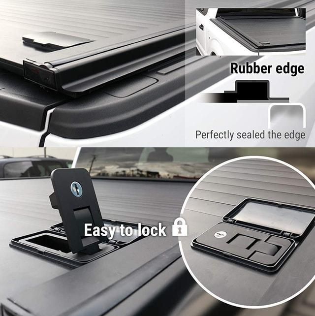 Truck Parts Soft PVC Retractable Rolling Pickup Truck Ck Bed Tonneau Cover for Toyota Tacoma Dodge RAM 2500