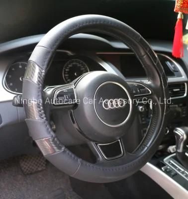 Carbon Fiber Leather PVC Steering Wheel Cover