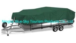 Boat Cover UV Resistant Trailerable Covers Heavy Duty Boat Cover Rain Snow Dust Resistant Ultimate Durability Waterproof Pontoon