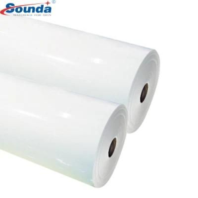 PVC Laminated Advertising Printing Material White Glue Self Adhesive Vinyl