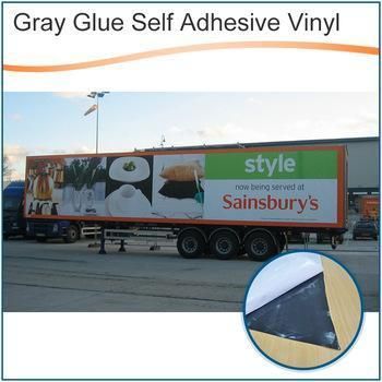 Eco Solvent Media Inkjet Print PVC Material Gray Self Adhesive Vinyl