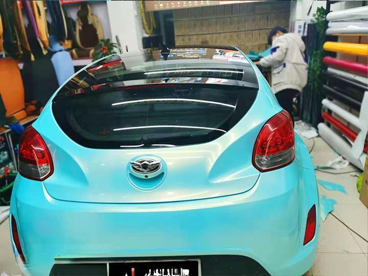 Magic Gold Blue Chameleon Vinyl Film Body Sticker