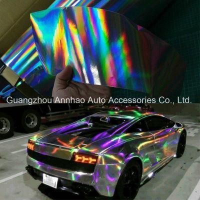 Self Adhesive Holographic Foil Rainbow Laser Car Vinyl Wrap Film