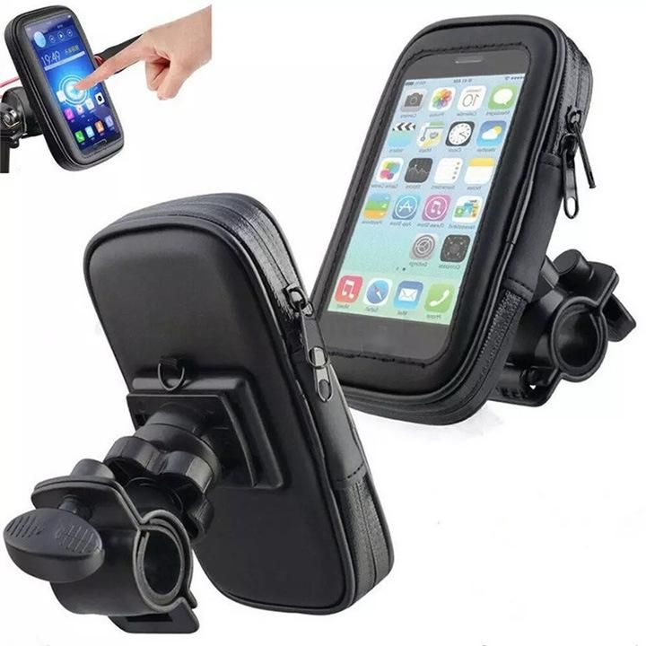 Black Touch Screen Bike Mount Waterproof Phone Bike Bicycle Handlebar Holder Bag for All Smart Phone