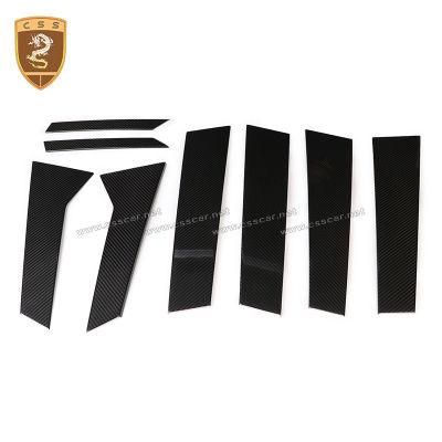 3K Real Carbon Fiber Fabric 95b Window Column for Pors-Che Macan 2014 up to Now