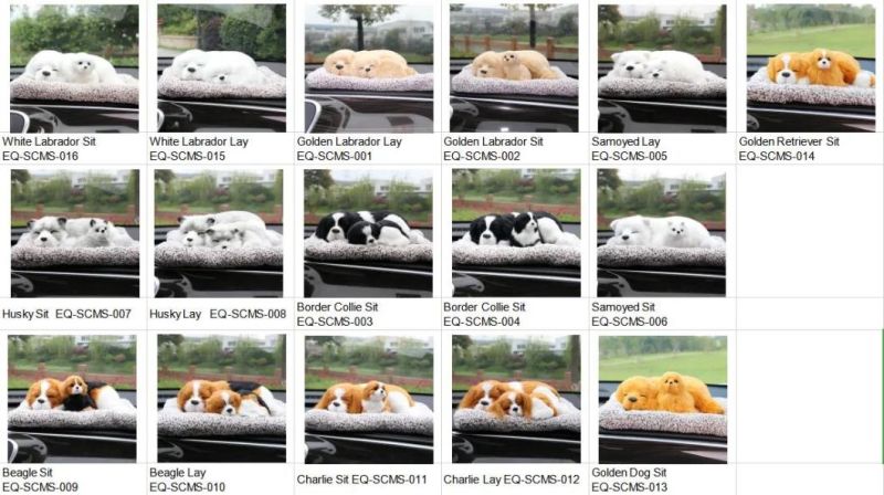 Car with Purifying Air Deodorizing Bamboo Charcoal Bag Simulation Dog Ornaments Car Interior