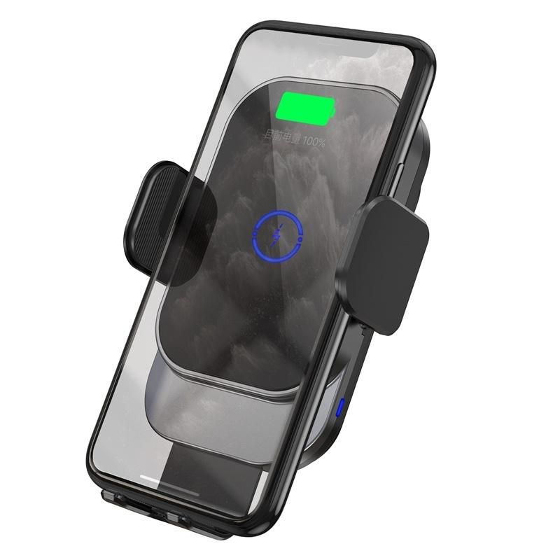 Automatic Locked One Click Open High Power 15W Wireless Charging Function Auto Air Vent Style 360degree Rotating Car Holder for Multiple Mobile Phone