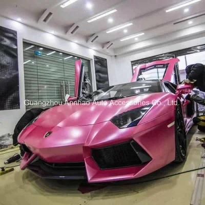 Pink Lightning Matte Metal Satin Car Wrap Foil