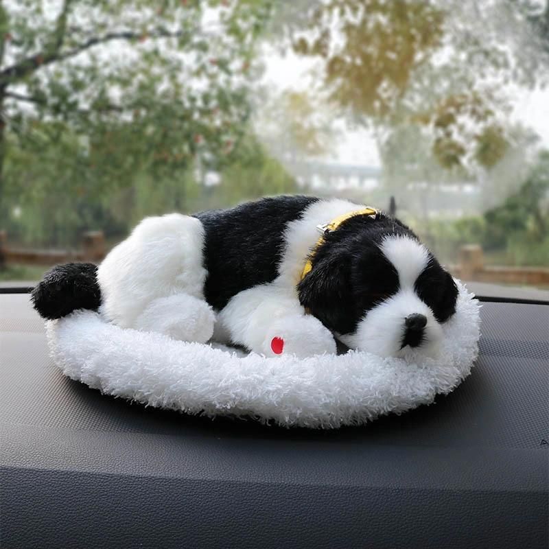 2021cute Soft Simulation Dog Cat Stuffed Animals Plush Toys with Sound Snoring