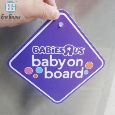 Carton Baby on Board Sign for Cars, Kids Safety Warning Sticker Notice Baby on Board Car Sign