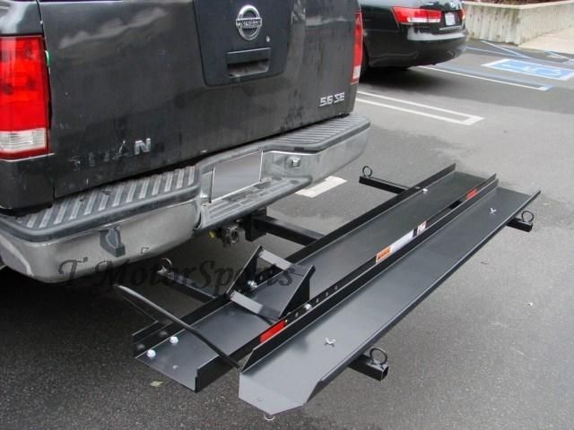 600 Lbs Motorcycle Carrier Dirt Bike Rack Hitch Mount Hauler Heavy Duty with Loading Ramp