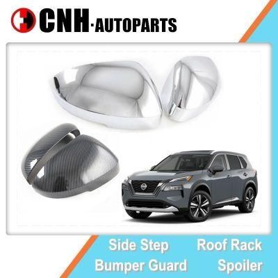 Auto Accessory Chromed and Carbon Fiber Side Mirror Cover for Nissan Rogue 2021 2022 X-Trail