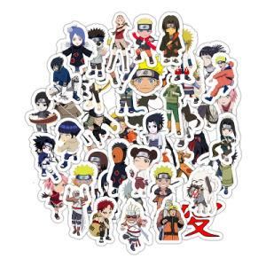 50 PCS Naruto Stickers Laptop Anime Skateboard Luggage Graffiti Stickers Pack Waterproof Sticker Japanese Animation Kid Toys