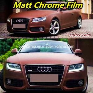 Matte Chrome Ice Film, Coffee Color Matte Chrome Vinyl Film for Vehicle Wrapping