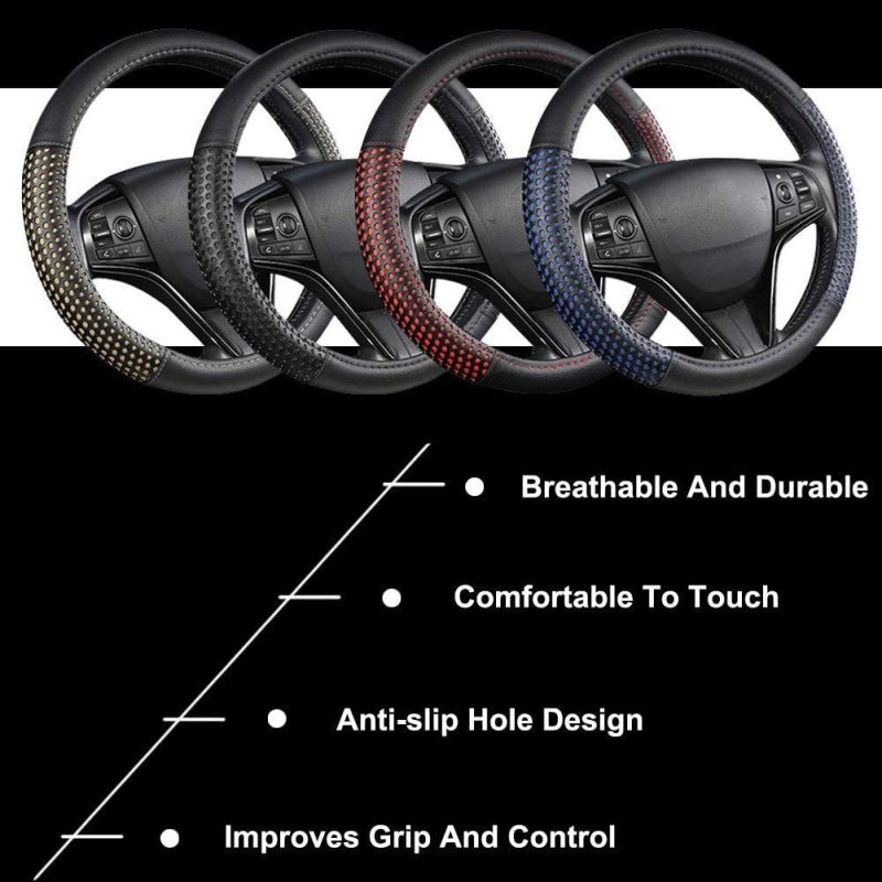 Skid Hole Design for Steering Wheel Cover Improves Handling, 15 Inches for GM