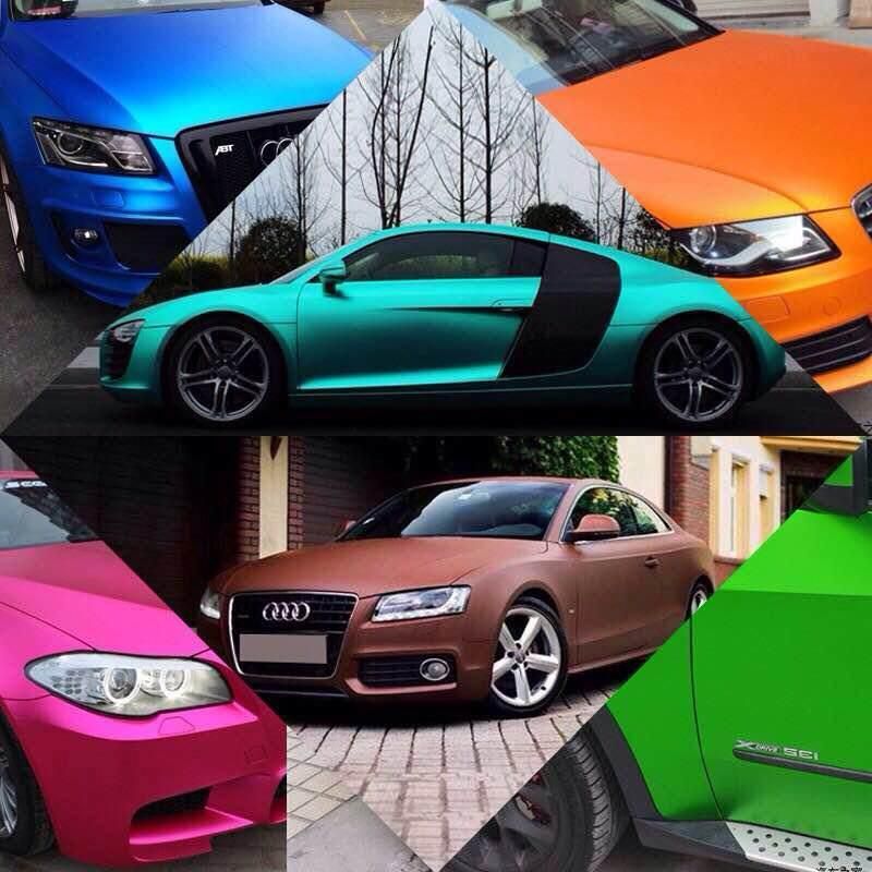 Tsautop 1.52*30m/20m Air Bubble Free New Style Colors Matte Chrome Vinyl Car Wrap
