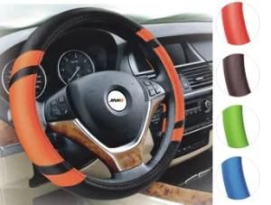 Orange Color PU Leather Car Steering Wheel Cover