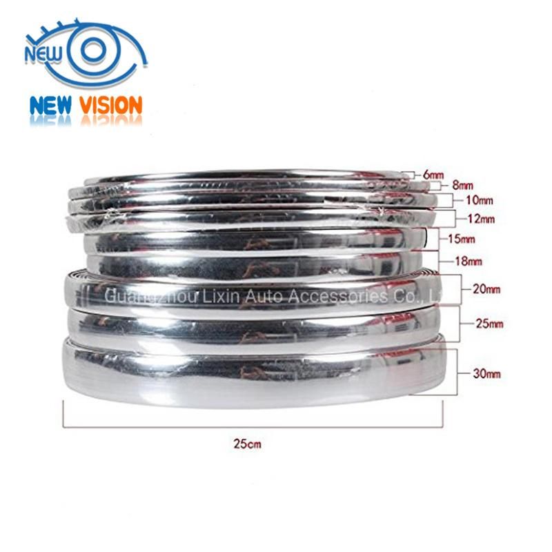 Universal Auto Decoration Accessories Self Adhesive PVC Chrome Moulding Trim Strip for Car Body