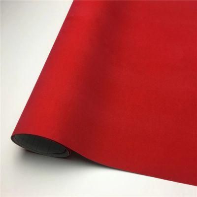 Red Film Wrap Car Anterior Roof Truck Fabric with Self Adhesive
