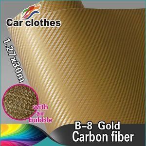 1.52X30m Air Free Bubbles 3D Carbon Fiber Film Big Texture Car Wrap Vinyl