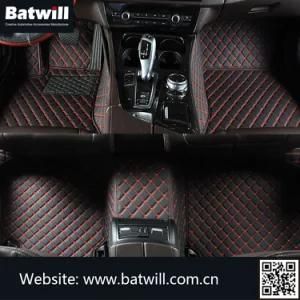 Customized Full Cover PVC Leather Car Floor Mats in Black/Beige/Brown/Coffee Colors