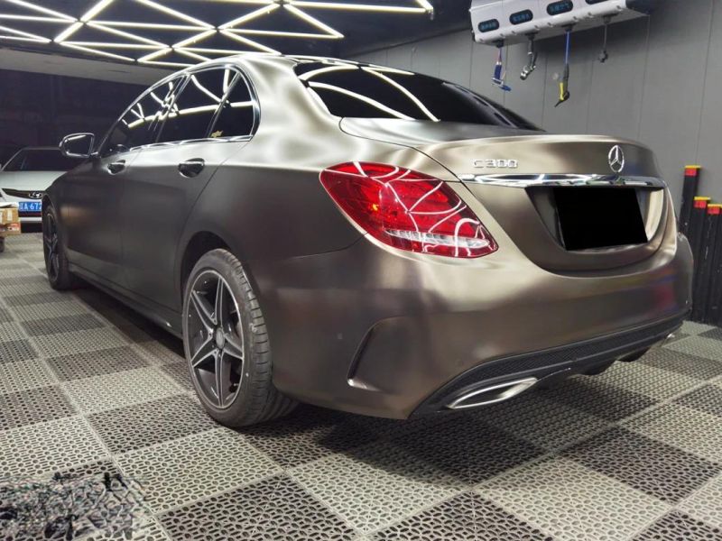 Car Stain Metallic Golden Brown Body Color Changing Thin Car Film