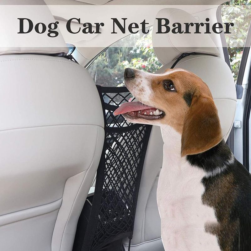 Barrier of Backseat Pet Kids, The Purse Net Car Net Pocket Handbag Holder Between Seats, Car Net Pocket Organizer