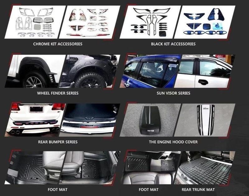 Car Accessories Chrome Fog Light Cover for Mitsubishi Triton