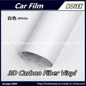 3D Carbon Fiber Film Car Decal Vinyl Sheet Car Vinyl Film White
