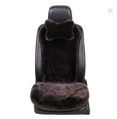 100% Natural Wool Fur Car Seat Cover Universal Cushion Accessories Automobiles