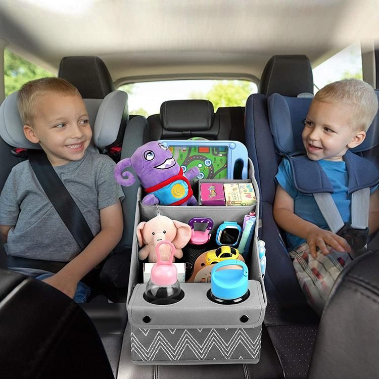 Large Capacity Seat Backseat Toys Storage Collapsible Front & Backseat Car Organizer Multifunctional Car Organization for Kids