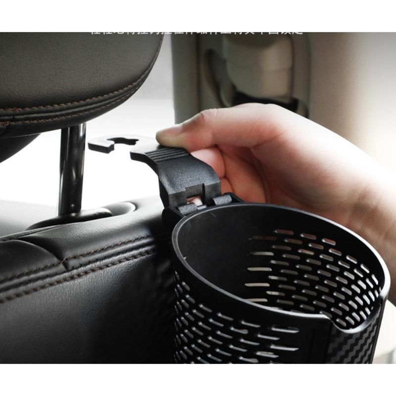 Adjustable Auto Drink Cup Holder Car Cup Holder Organizer Bottle Stand Car Beverage Bottle Headrest Seat Back Container with Hook Wyz20321