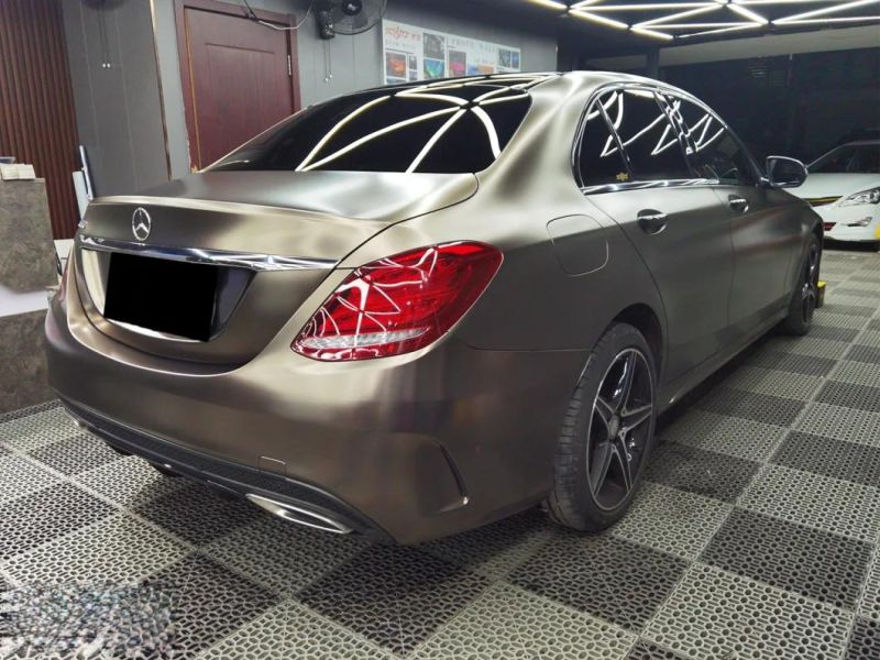 Car Stain Metallic Golden Brown Body Color Changing Thin Car Film