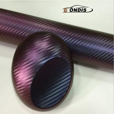 Car Body Decal Chameleon Carbon Fiber Vinyl Paper with Air Release