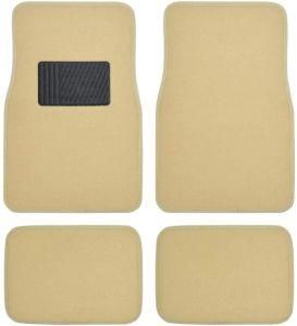 4-Piece Carpet Vehicle Floor Mats Premium Quality Classic Car Full Carpet Black Heavy Duty for Driver Passenger and Rear Seats All Weather