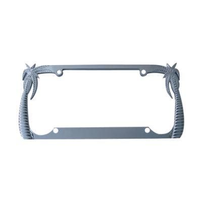 Metal Silver Car License Plate Frame