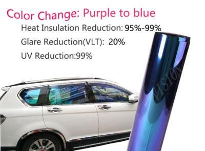 Russia Hot Selling Blue to Purple Chameleon Car Window Film