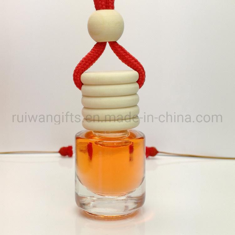 5ml Round Glass Bottle Air Freshener with Wood Cap and Cord