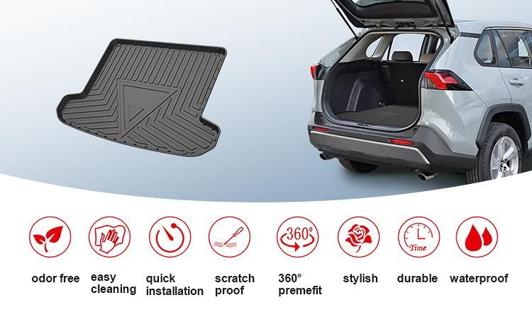 Seamless Fit Not Easy to Scratch Car Trunk Mat Used for Toyota Innova 5/7set