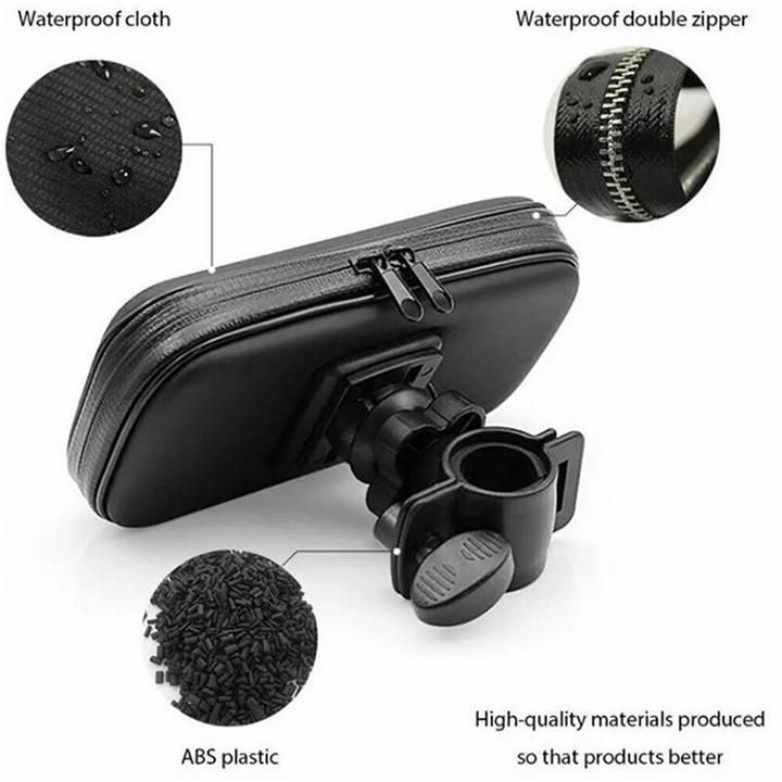 Black Touch Screen Bike Mount Waterproof Phone Bike Bicycle Handlebar Holder Bag for All Smart Phone