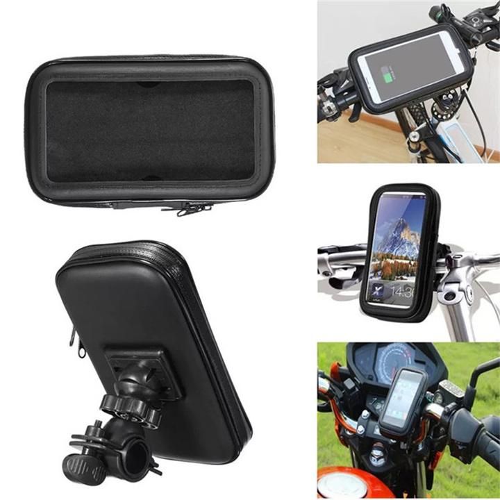 Black Touch Screen Bike Mount Waterproof Phone Bike Bicycle Handlebar Holder Bag for All Smart Phone