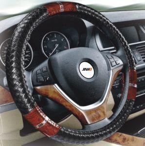 Customize Wood Grain Car Steering Wheel Cover Leather