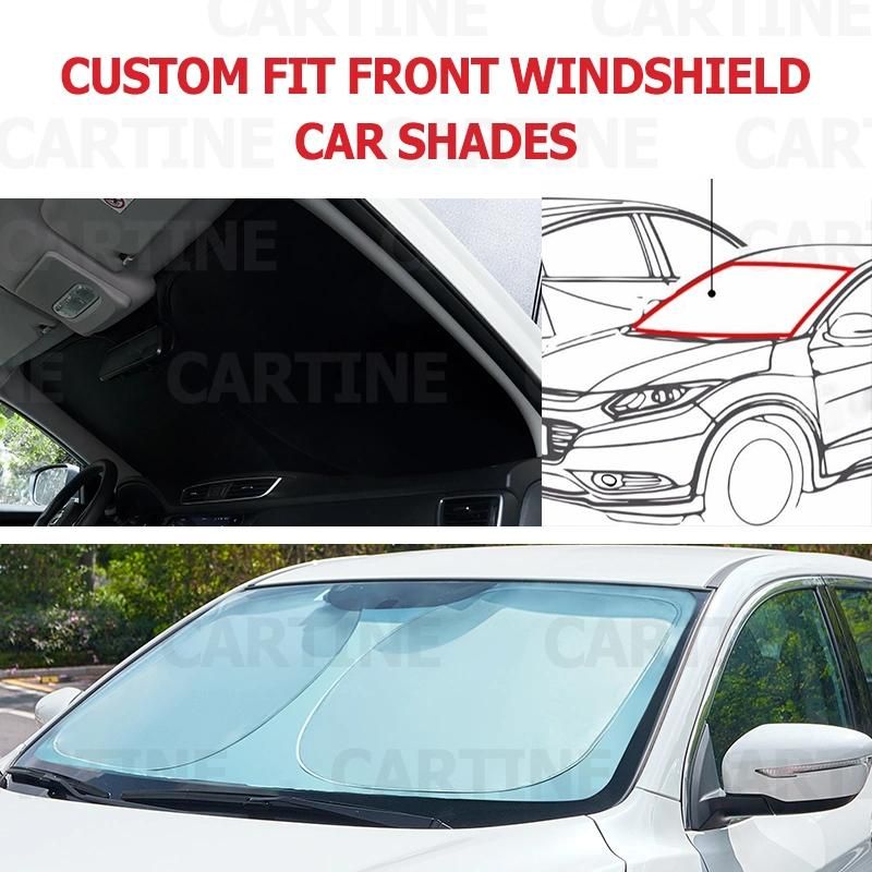 Car Sunshade Window Curtain Rail Curtain for Car with Universal Auto Size